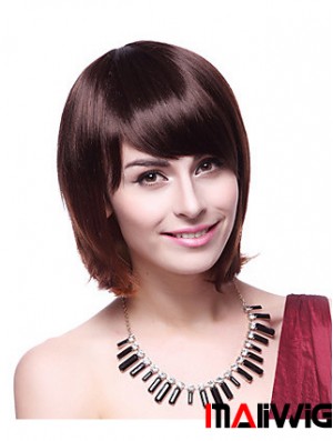 Chin Length Bobs Straight Auburn Fabulous Synthetic Wigs