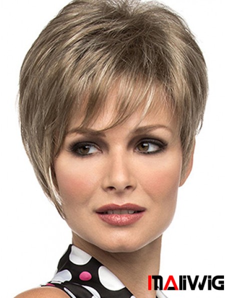 Straight With Bangs 8 inch Sassy Short Wigs