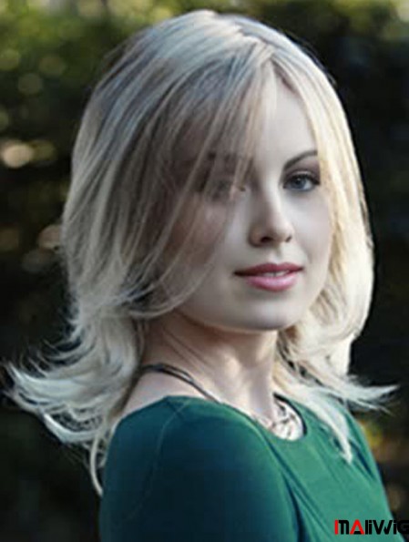 Layered Blonde Wavy Shoulder Length 14 inch Hairstyles Medium Wigs Layered Blonde Wavy Shoulder Length 14 inch Hairstyles Medium Wigs