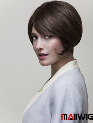 Straight With Bangs 8 inch Comfortable Short Wigs