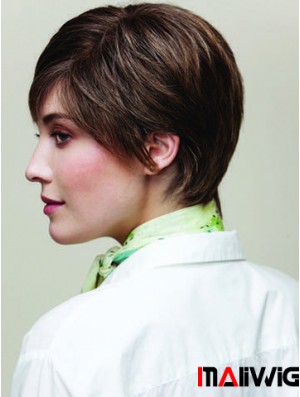 Straight Boycuts 8 inch Durable Short Wigs