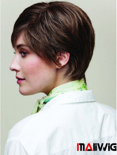 Straight Boycuts 8 inch Durable Short Wigs