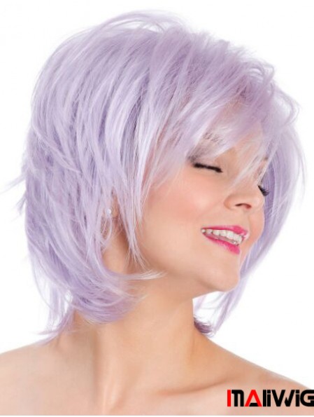 Great Capless Straight Lilac 8 inch Bobs Fashion Wig