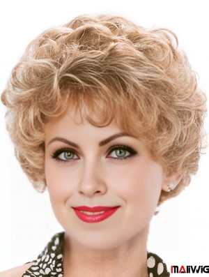 Durable Pixie Blonde Short Capless Curly Classic Ladies Wig Durable Pixie Blonde Short Capless Curly Classic Ladies Wig