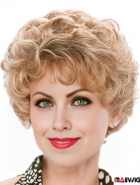 Durable Pixie Blonde Short Capless Curly Classic Ladies Wig Durable Pixie Blonde Short Capless Curly Classic Ladies Wig