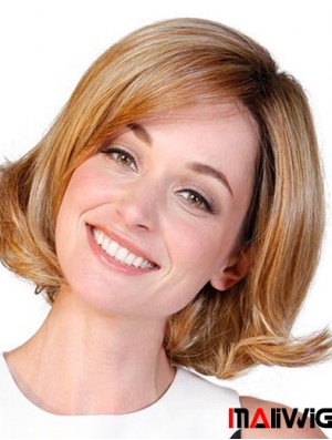 Synthetic Bobs Auburn Wavy 10 inch Women Wig Medium
