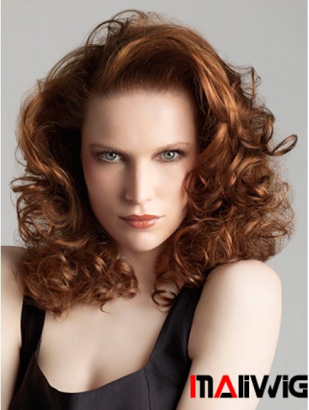 Shoulder Length Curly 100% Hand-tied Wigs Sale