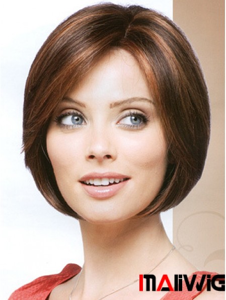 Capless Chin Length Straight Auburn Cheapest Bob Wigs
