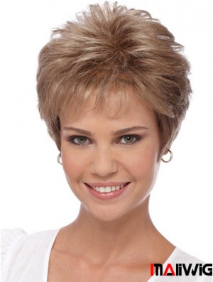 Short Wigs For Women With Capless Boycuts Cropped Length Wavy Style
