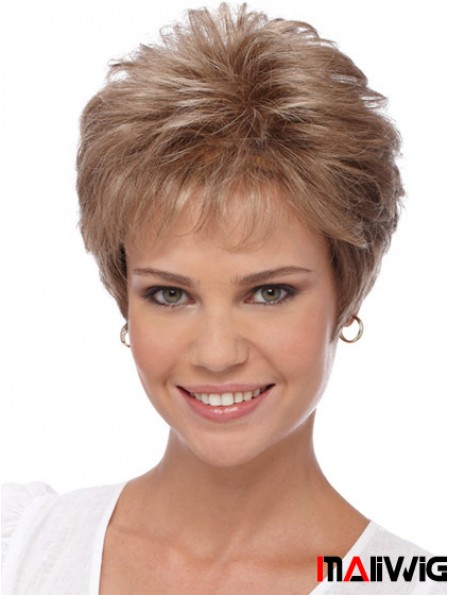 Short Wigs For Women With Capless Boycuts Cropped Length Wavy Style