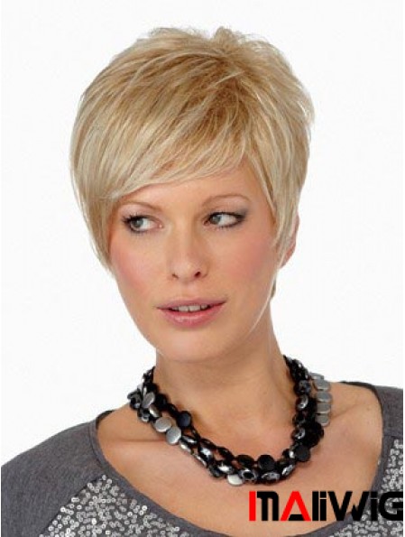 Boycuts Straight Blonde Capless Online Short Wigs