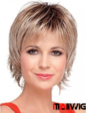 Boycuts Straight Blonde Capless Amazing Short Wigs