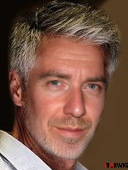 Remy Huamn Straight 100% Hand Tied Short Cool Wigs For Men Remy Huamn Straight 100% Hand Tied Short Cool Wigs For Men