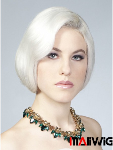 Lace Front Grey Short Straight 10 inch Perfect Fashion Wigs
