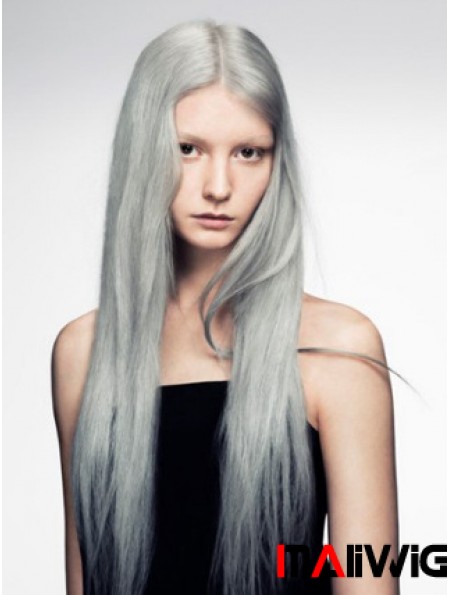 Fashion Lace Front Wigs Without Bangs For Long Straight 24 inch Style Remy Human Wigs