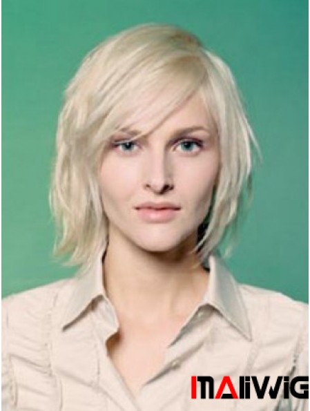 Full Lace Bobs Chin Length Straight 10 inch Platinum Blonde Sleek Fashion Wigs