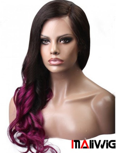 Long Wavy Without Bangs Full Lace 24 inch Hairstyles Black Women Wigs