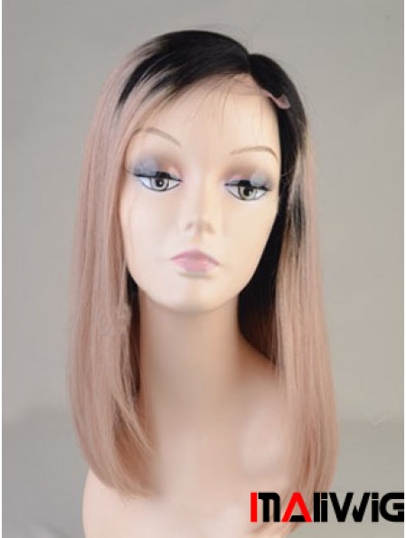 Long Straight Without Bangs Full Lace 14 inch Best Black Women Wigs