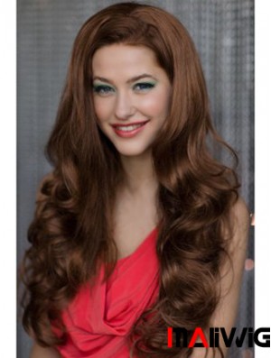 Long Wavy Auburn Soft Synthetic Half Wigs