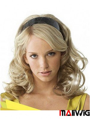 Long Wavy Blonde Gorgeous Synthetic Half Wigs
