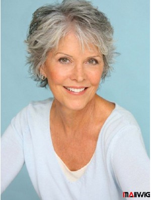 Affordable Short Grey Human Hair Wigs for Short Hair
