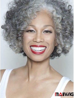 Kinky Lace Front 10 inch Trendy Short Grey Wigs