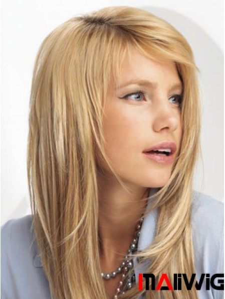 Trendy Blonde Straight Synthetic Clip In Hair Extensions