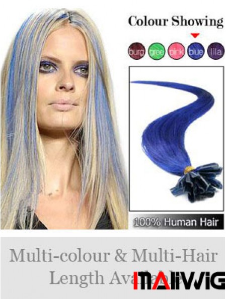 Black Straight Stylish Nail/U Tip Hair Extensions