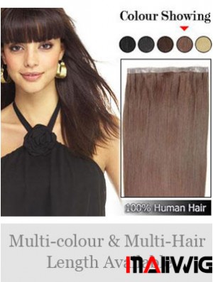 Straight Remy Human Hair Auburn Discount Weft Extensions