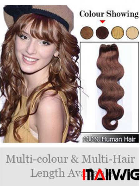 Wavy Remy Human Hair Auburn Cheap Weft Extensions