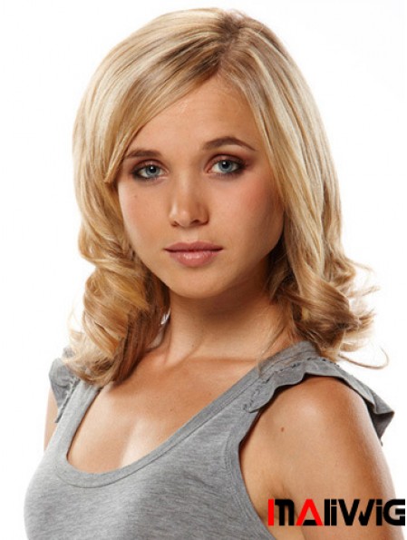 Great Blonde Curly Remy Human Hair Clip In Hair Extensions