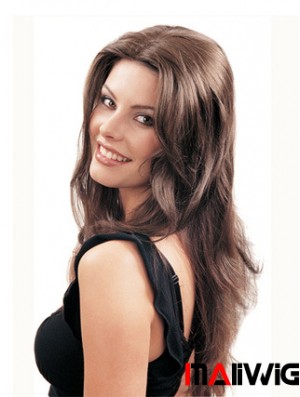 Long Straight Brown Beautiful Synthetic Half Wigs