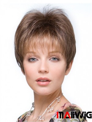 Falls Hairpieces Straight Style Brown Color Cropped Length