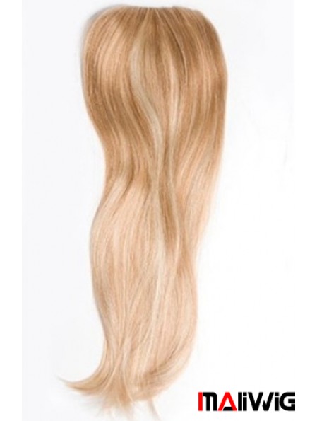 Cheapest Blonde Straight Remy Human Hair Clip In Hairpieces