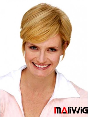 Discount Blonde Straight Synthetic Clip In Hairpieces