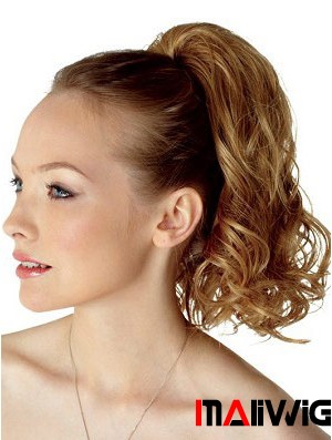 Top Brown Curly Synthetic Clip In Hairpieces