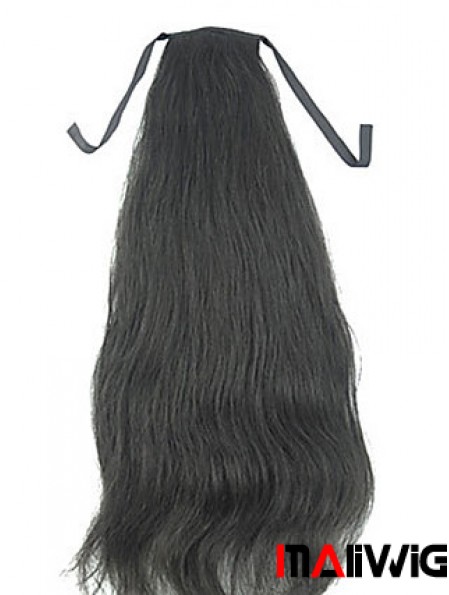 Perfect Straight Black Ponytails