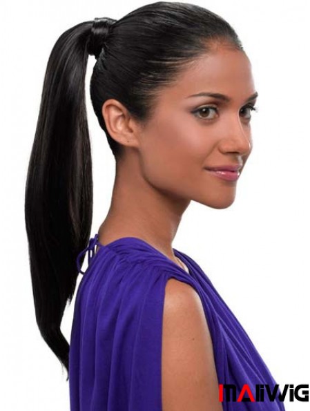 Beautiful Straight Black Ponytails
