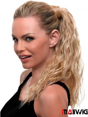Canada Blonde Ponytail Wavy Style Long Length With Synthetic