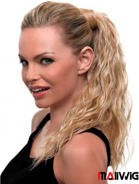 Canada Blonde Ponytail Wavy Style Long Length With Synthetic